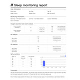 Example of Sleep Monitoring Report from MD300 W628 Wearable Wrist Pulse Oximeter - Page 1