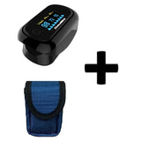 MD300 CN350R Fingertip Pulse Oximeter with Respiration Rate Plus Blue Pouch Carrying Case