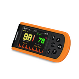 SP-20 RECHARGEABLE PULSE OXIMETER WITH ALARMS SHOWING LANDSCAPE WAVEFORM DISPLAY 