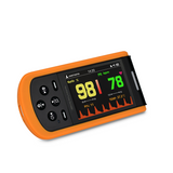 SP-20 RECHARGEABLE PULSE OXIMETER WITH ALARMS SHOWING LANDSCAPE WAVEFORM DISPLAY 