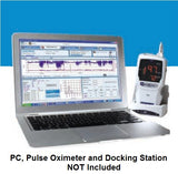 SpectrO2 Logix® Clinical Analysis Software in use with a PC and Pulse Oximeter (not included) 