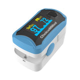 MD300 C29 ChoiceMMed Fingertip Pulse Oximeter showing hinge and lanyard anchor point