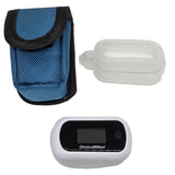 MD300 CN350R Fingertip Pulse Oximeter with Respiration Rate and Clear Silicon Cover plus Blue Carry Case