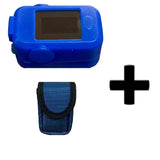 Aeon A310 Fingertip Pulse Oximeter with Blue Silicon Cover and Blue Pouch
