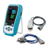A360 Handheld Pulse Oximeter with Alarms and Blue Silicon Cover plus 2 types of sensor