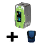 MD300 C53 Cartoon Frog Waveform Fingertip Pulse Oximeter for Children/Pediatrics with Blue Pouch