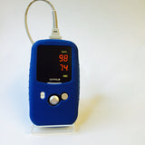 KT Med OXYPALM Handheld Pulse Oximeter with Blue Protective Cover